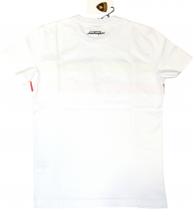 Lamborghini Men Tricolore SS T-shirt White