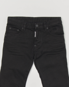 Pantalone cinque tasche nero in cotone stretch 10-16 anni
