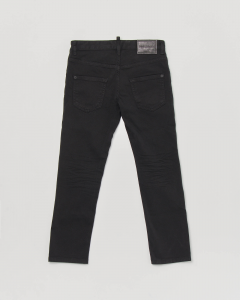 Pantalone cinque tasche nero in cotone stretch 10-16 anni