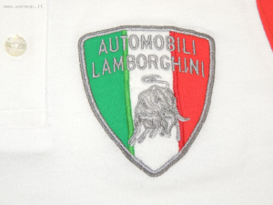 Lamborghini Children's SS Tricolore Jersey polo White