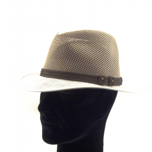 Cappello modello Indiana Jones in cotone, juta e viscosa, produzione Ramar  - Cappelleria Viarani