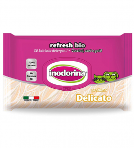 Inodorina - Salviette Igieniche Refresh Bio - 4 confezioni da 30 salviette