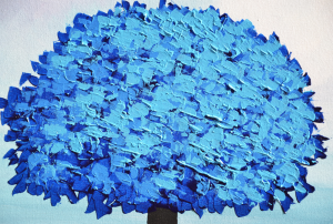 Mondelli Giò Albero Blu Tecnica mista Formato cm 30x30