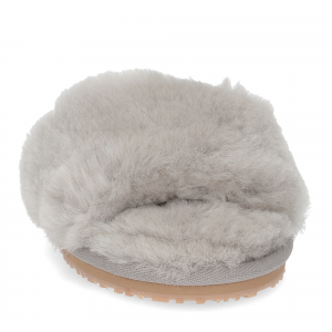 Mou sheepskin fur slide slipper light-3