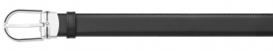 Cintura reversibile Montblanc con fibbia in acciaio inossidabile e smalto nero