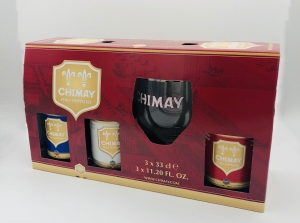 Birra Chimay- 3 Bottiglie Mix CL.33 + 1 Bicchiere