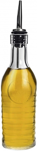 Bottiglia in vetro per olio e aceto con beccuccio in acciaio Inox CL 27