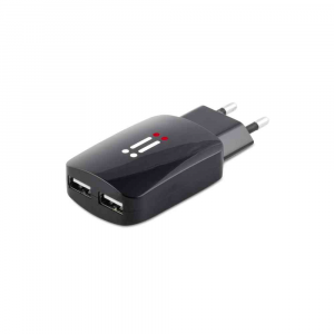 USB Travel charger con 2 porte USB - Black