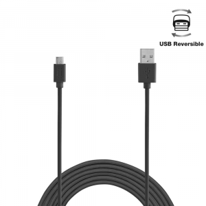 Micro USB to USB reversible cable - Black