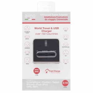 Travel Adapter 2 USB 2.1A - Black