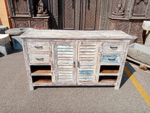 Buffet recycle teak wood white wash #1171IN1100