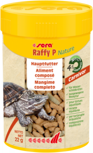 Sera Raffy P Nature 250ml (55g) per tartarughe acquatiche e rettili carnivori