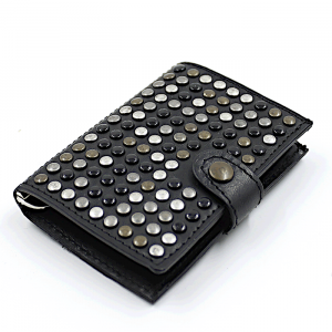 IClutch borchiato Hong Kong Black mini portafoglio con tasca porta monete ! Blacksheep Store
