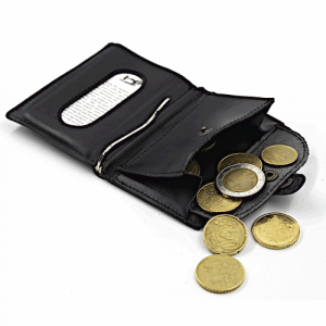 IClutch borchiato Hong Kong Black mini portafoglio con tasca porta monete ! Blacksheep Store