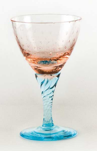 Coppa vetro rosa acquamare BA (6pz)
