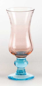 Glass blown Ice cream cup Pink Light Blue (6pcs)