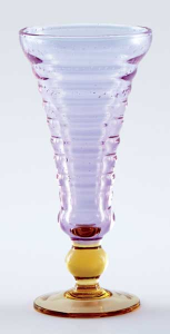 Coppa vetro soffiato lilla giallo (6pz)