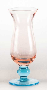  Glass blown Ice cream cup Pink Light Blue (6pcs)
