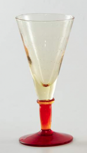 handgefertigtes Eisglas Gelb Rot (6stck)