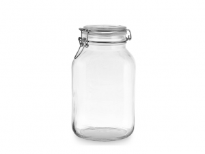 Vaso barattolo in vetro 2 litri con guarnizione