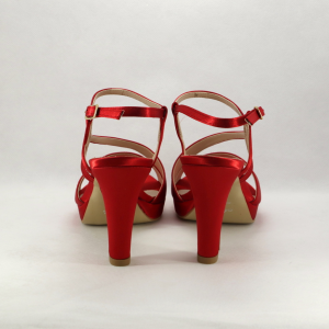 Sandalo cerimonia donna rosso