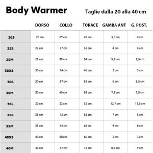 TUTA BODY WARMER GRIGIO CARBONIO 20S-25S-25M