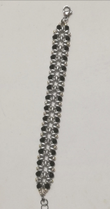 Women's bracelet with black crystals | Handmade jewellery