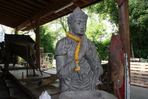 Statua Buddha Namaskara mudra H 160 cm in resina