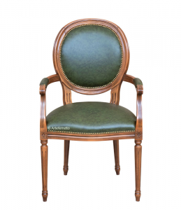 Fauteuil classique en cuir véritable