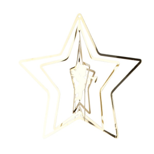Hervit - Decorazione 3d stella con angelo in metallo Hervit
