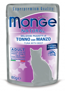 Monge Cat - Superpremium Quality - Natural - Adult - 80g x 24 buste
