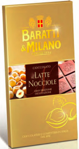 Tavoletta Latte con nocciole 75gr - Baratti & Milano