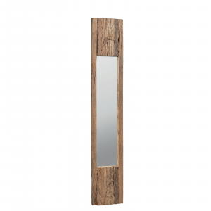 Madera - Specchio in legno massello riciclato color naturale in stile rustico, dimensioni: cm 26 x 150 h, cm 26 x 120 h, cm 26 x 90 h