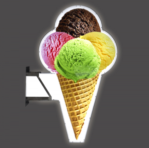 Luminous ice cream cone