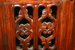 Buffet in legno di teak recuperato indonesiano con portale antico