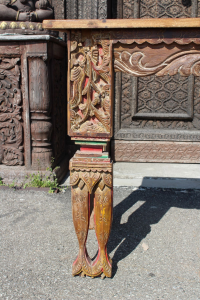 Consolle in legno di teak con gambe intagliate #1109ID750