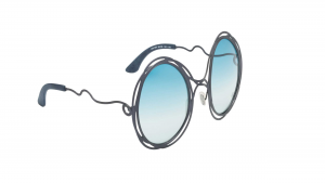 Fil di Ferro sunglasses blue temple with blue lens