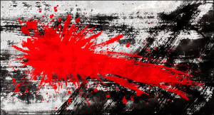 Mind red - Stampa su tela con telaio in legno a fondo materico, misure 62x115 cm / 77x143 cm / 100x180 cm