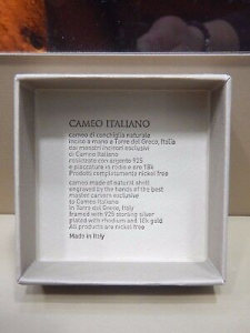 Orecchini Cameo Italiano con Cameo Inciso a Mano O57S Made In Italy