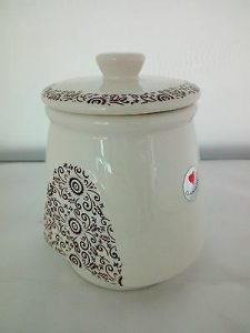 Barattolo ermetico per alimenti in ceramica Cuorematto cod. D4976