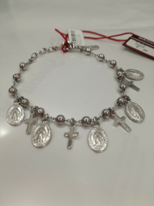 Bracciale donna Manuel Zed rosario con ciondoli sacri H2405_5500 LISTINO 49