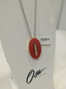Collana donna Osa cod. 9803  ciondolo rosso con strass