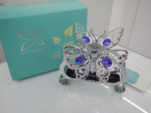 Portatovaglioli Farfalle Butterfly Crystocraft Cristalli Swarovski U0221-120-CM4