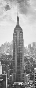 Empire State Building Black - Stampa digitale su Plexiglass®, misura 50x120 cm