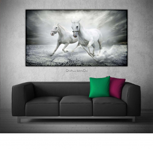 Cavalli bianchi - Stampa digitale su Plexiglass®, misure 100x150 cm / 100x180 cm