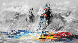 Cavalli colors - Stampa digitale su Plexiglass®, misure 100x150 cm / 100x180 cm