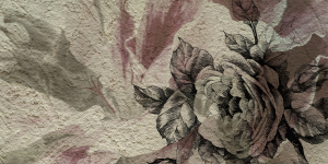 Rose - Stampa su tela con telaio in legno di una rosa astratta, misure 200x240 (2 tele 100x240) / 300x240 (2 tele 150x240)