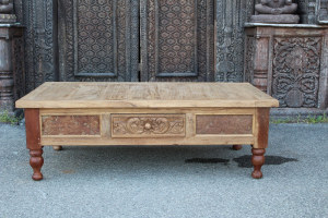 Tavolino in legno di teak intagliato #1298ID600