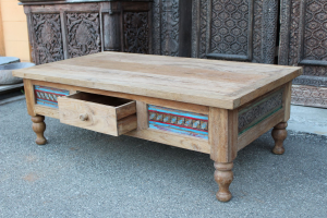 Tavolino da salotto in legno di teak indonesiano
