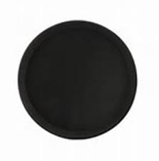 Camtray Fiberglass black round tray (6pcs)